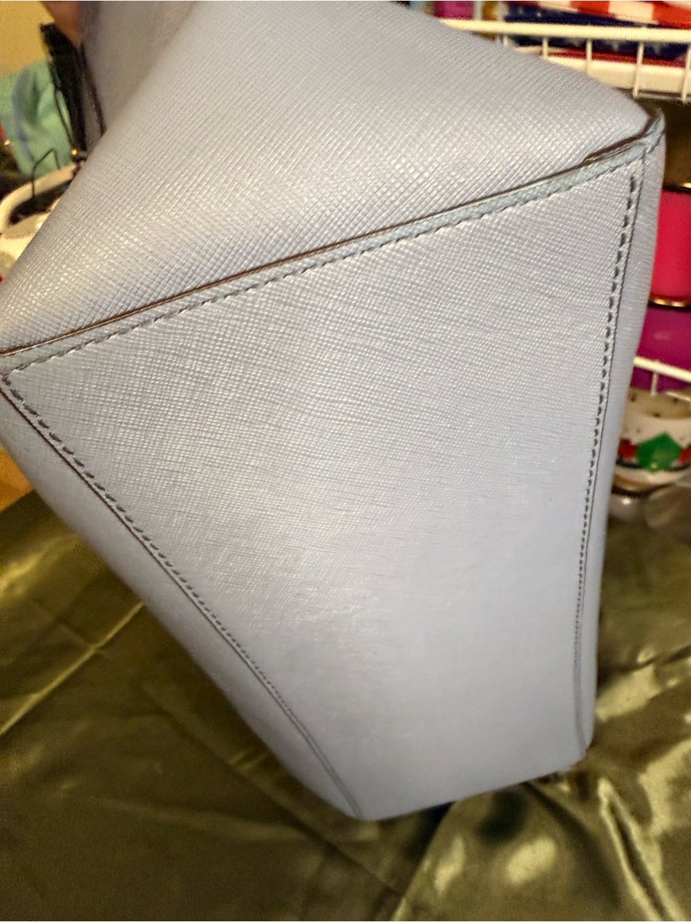Coach Madison East West Saffiano Leather Tote – Cornflower Blue - Picture 4 of 13